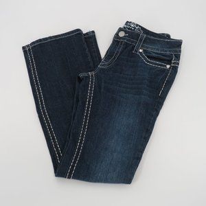 PAISLEY SKY Thick Stitch Low Rise Bootcut Women's Jeans w/ Button Pockets Size 4